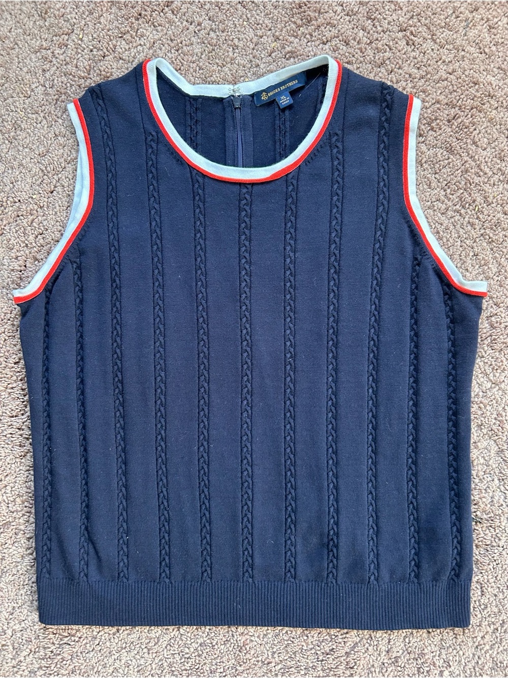 Brooks Brothers Nautical Navy Cable-Knit Women’s XL